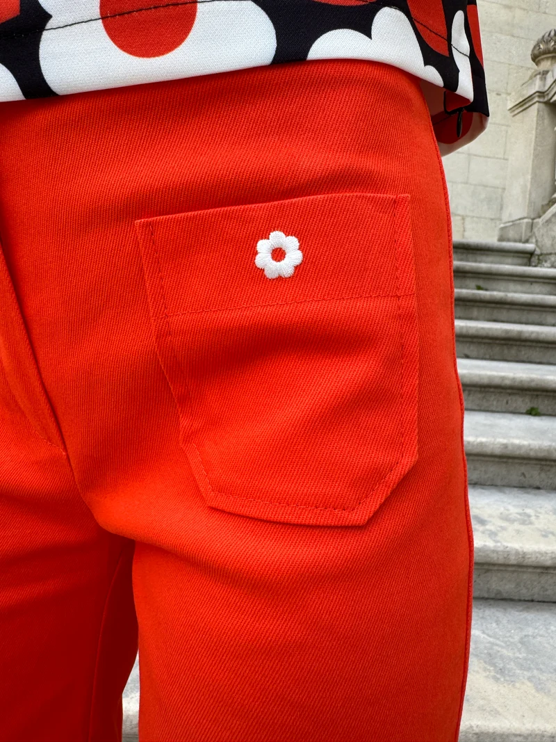 Pantalon WOOD STOCK DAISY orange Hippocampe