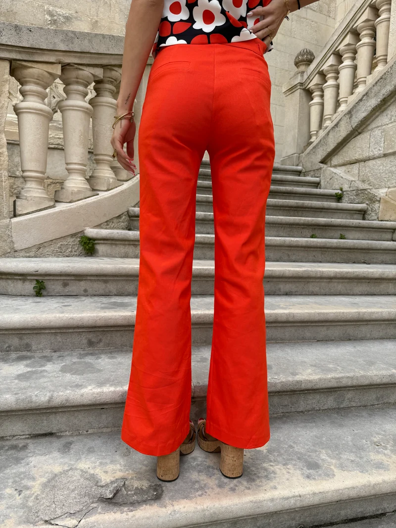 Pantalon WOOD STOCK DAISY orange Hippocampe