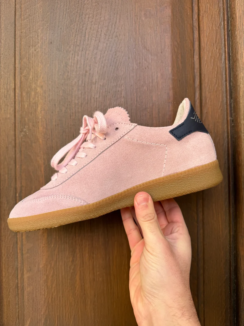 Basket rose et marine en cuir ASLAN B101 Semerdjian
