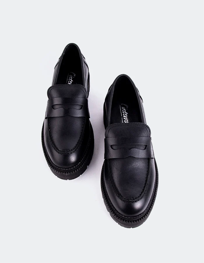 Zhary Black Leather