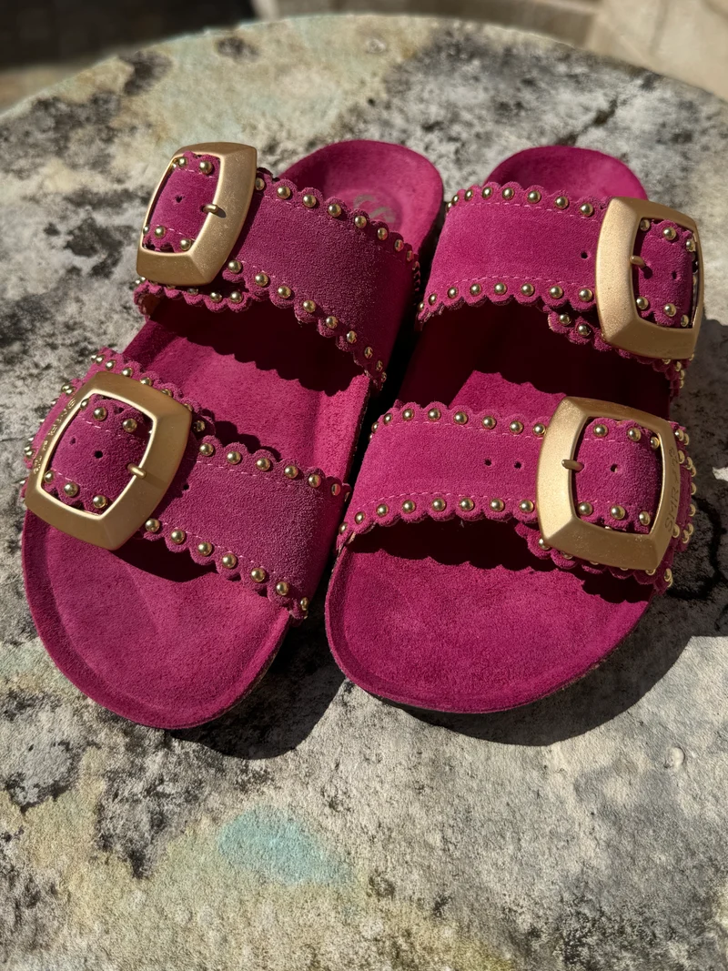 Mules fuchsia ARONA SEMERDJIAN