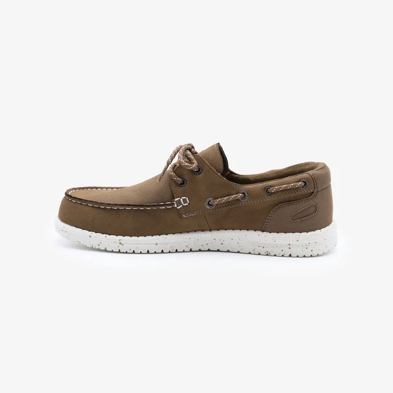 Chaussures bateau Socoa taupe en nubuck