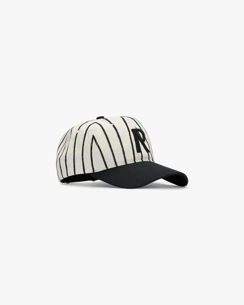 Initial Stripe Cap - Antique White