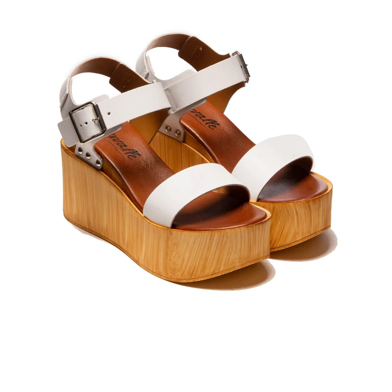 Fleur White Leather