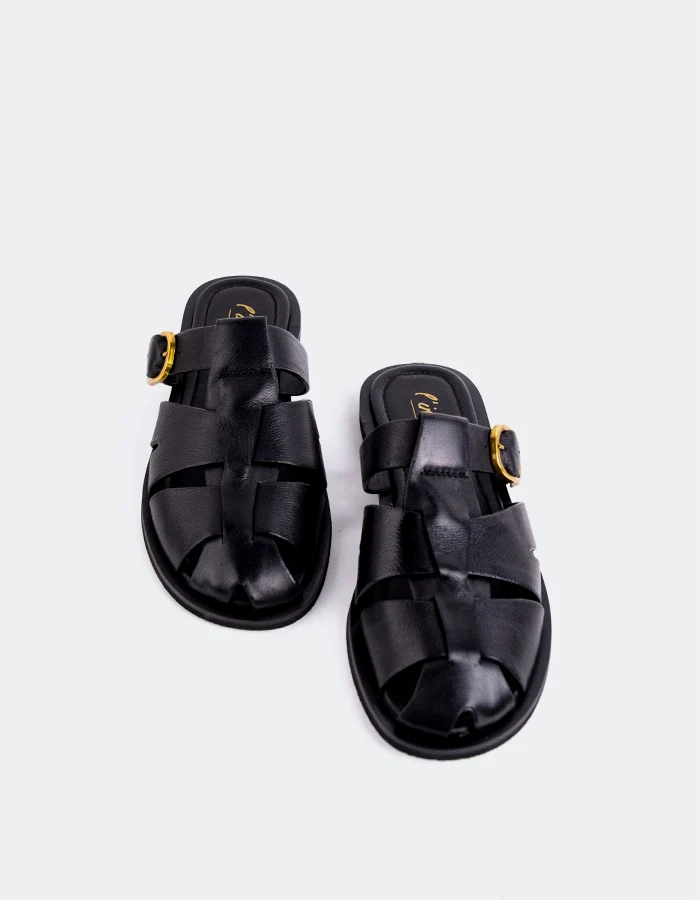 Nelda Black Leather