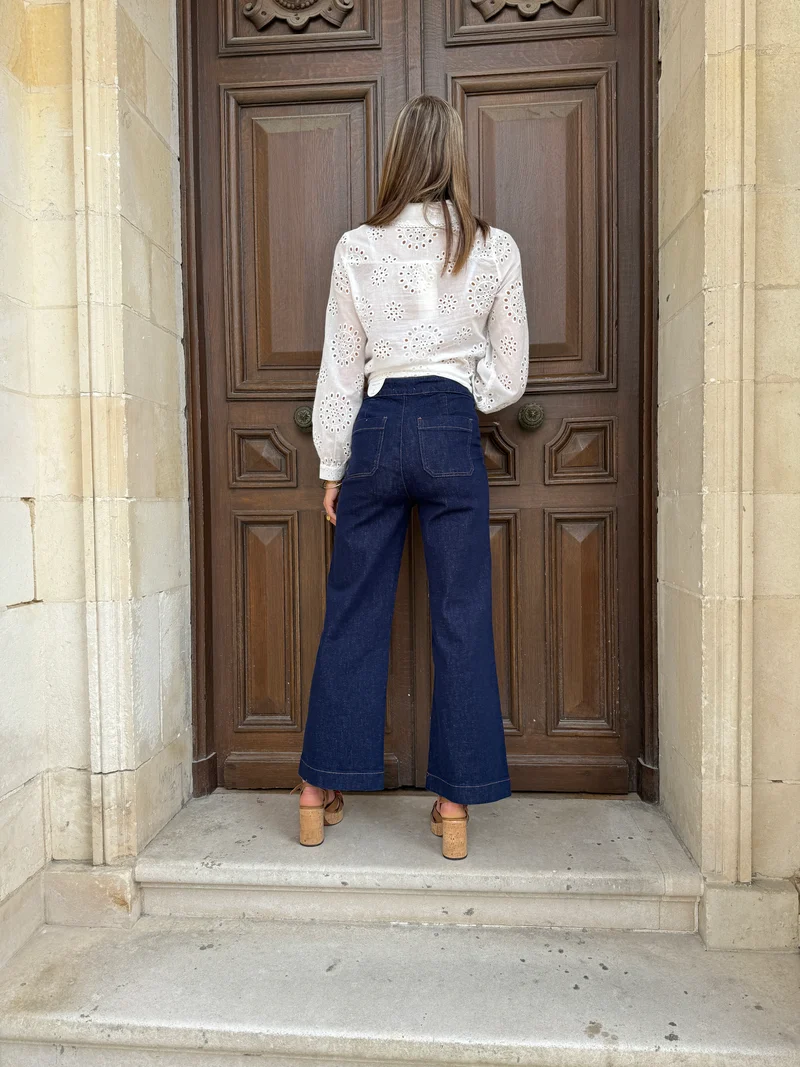 Jeans denim brut à pont VICTORINE Oraije