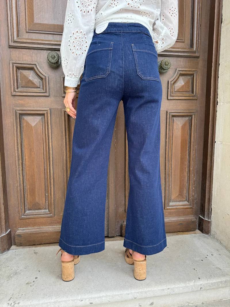 Jeans denim brut à pont VICTORINE Oraije