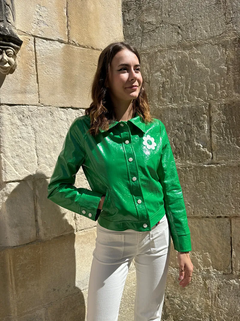 Veste vinyle vert brésil DAISY Hippocampe