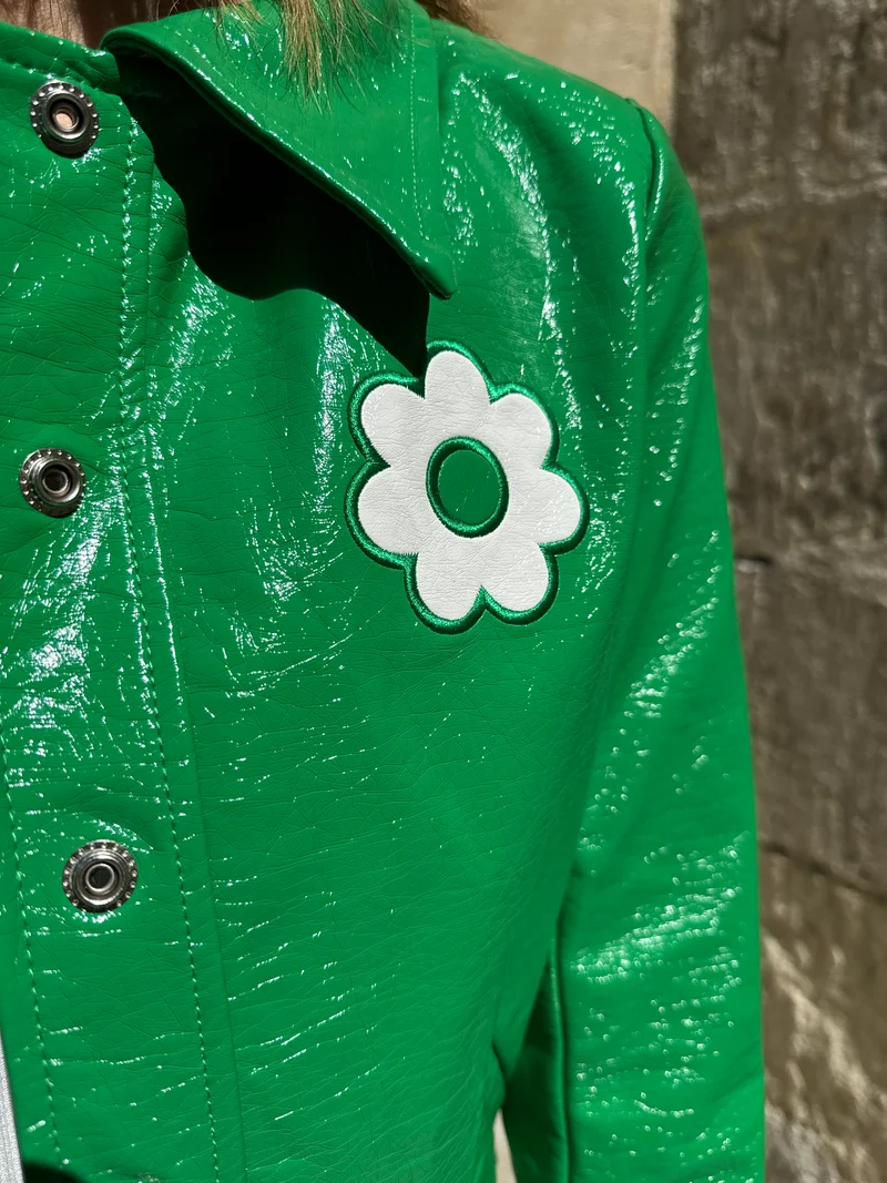 Veste vinyle vert brésil DAISY Hippocampe