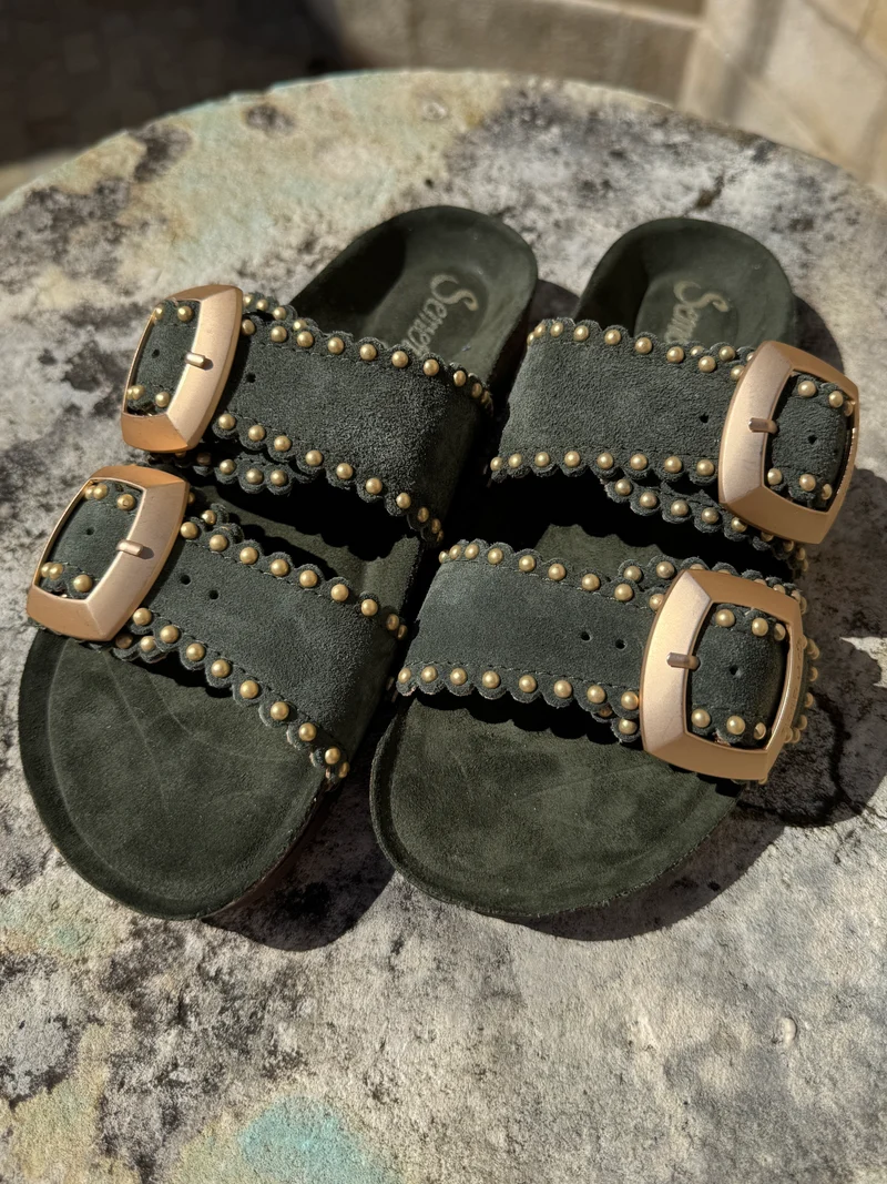 Mules kaki ARONA Semerdjian