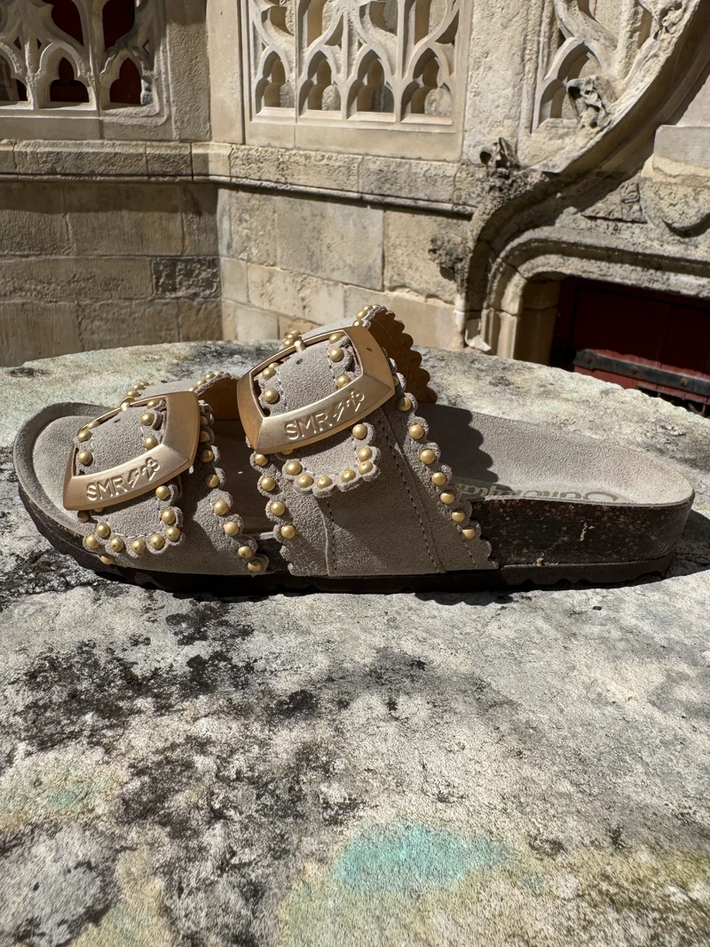 Mules grise ARONA Semerdjian
