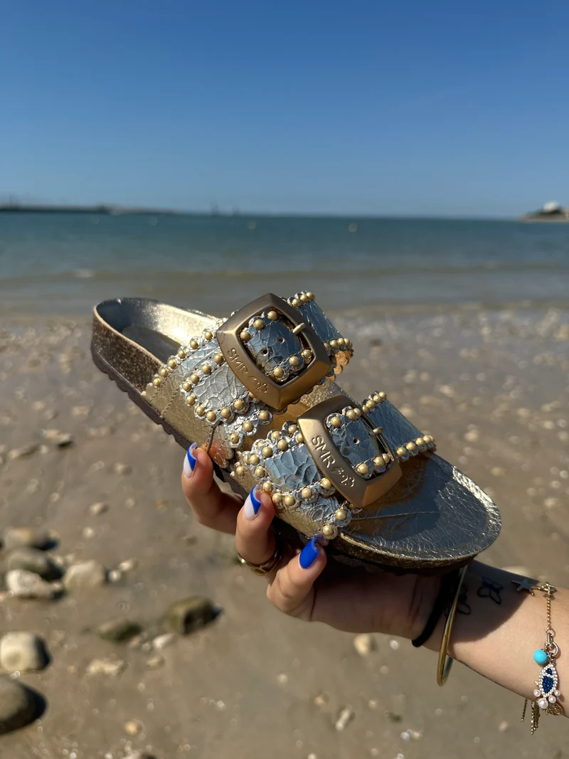 Mules or dorées ARONA Semerdjian