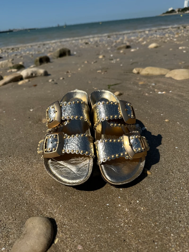 Mules or dorées ARONA Semerdjian