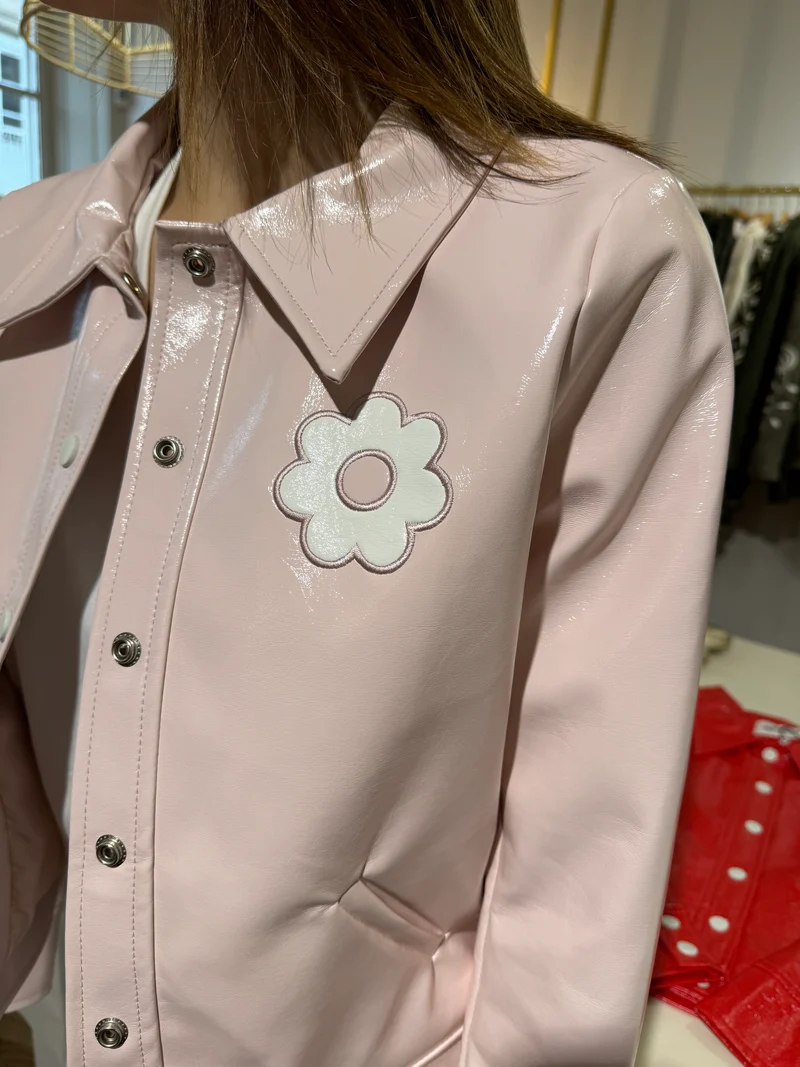 Veste vinyle rose bonbon DAISY Hippocampe