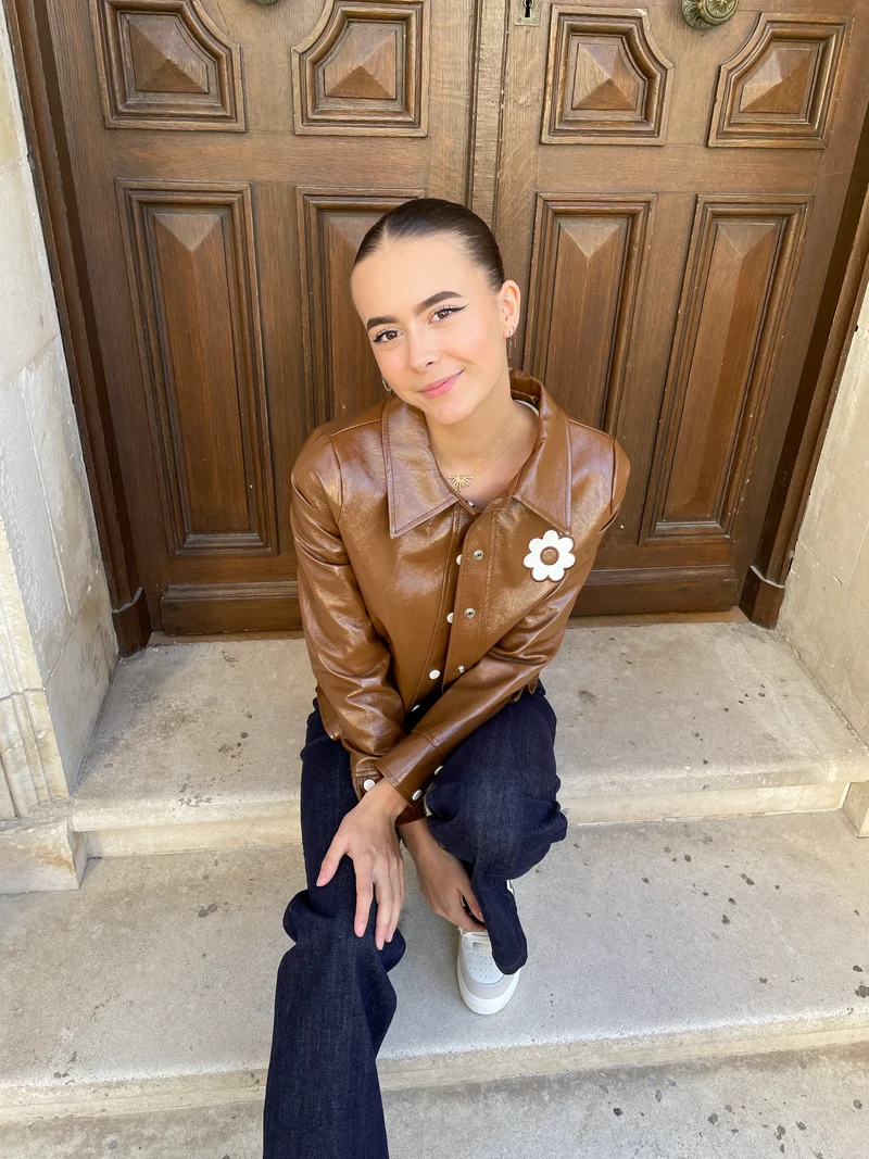 Veste vinyle cappuccino DAISY Hippocampe