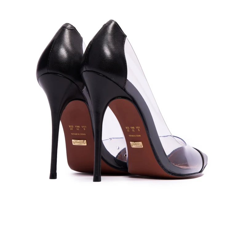 Corazon Black Clear Pumps