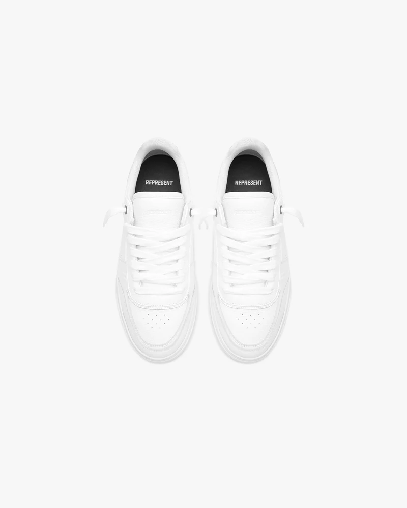Initial Sneaker - Leather - Flat White