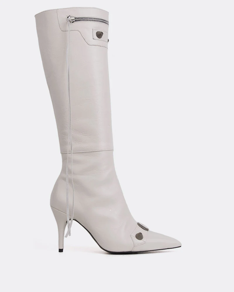 Beyonce Off White Leather