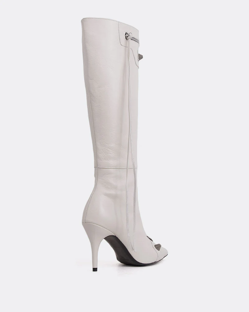 Beyonce Off White Leather