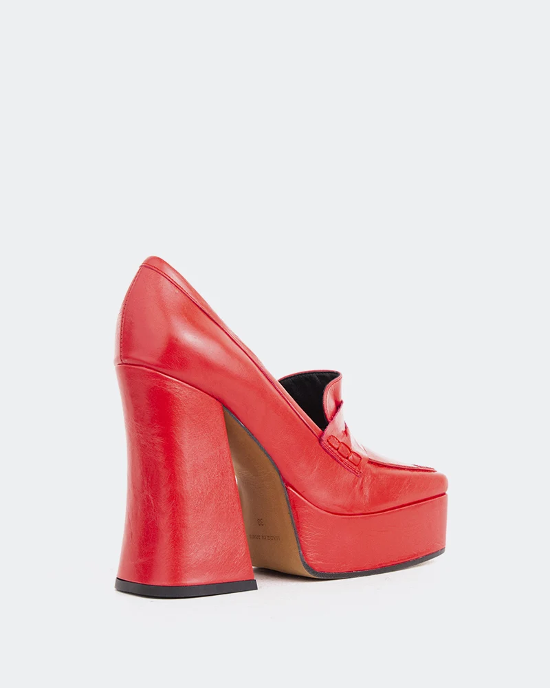 Mestina Red Leather