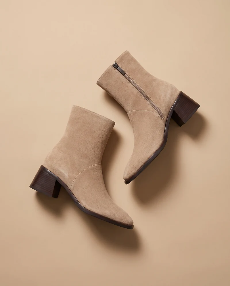 BOTTINES ELLIE BEIGE SUEDE