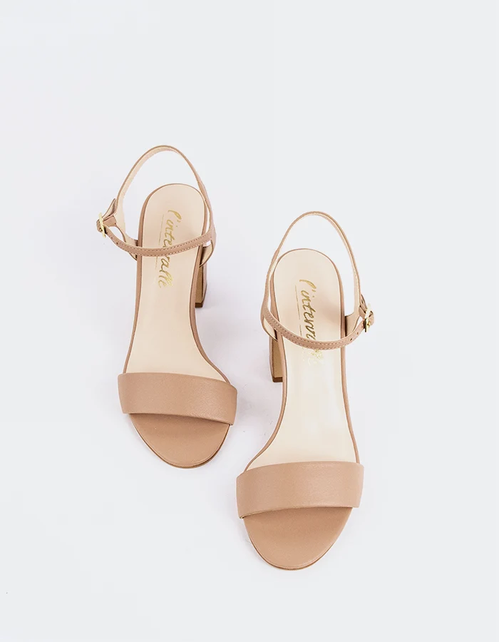 Daffy Dark Nude Leather