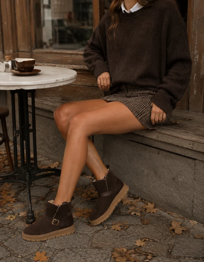 Plorin Brown Suede