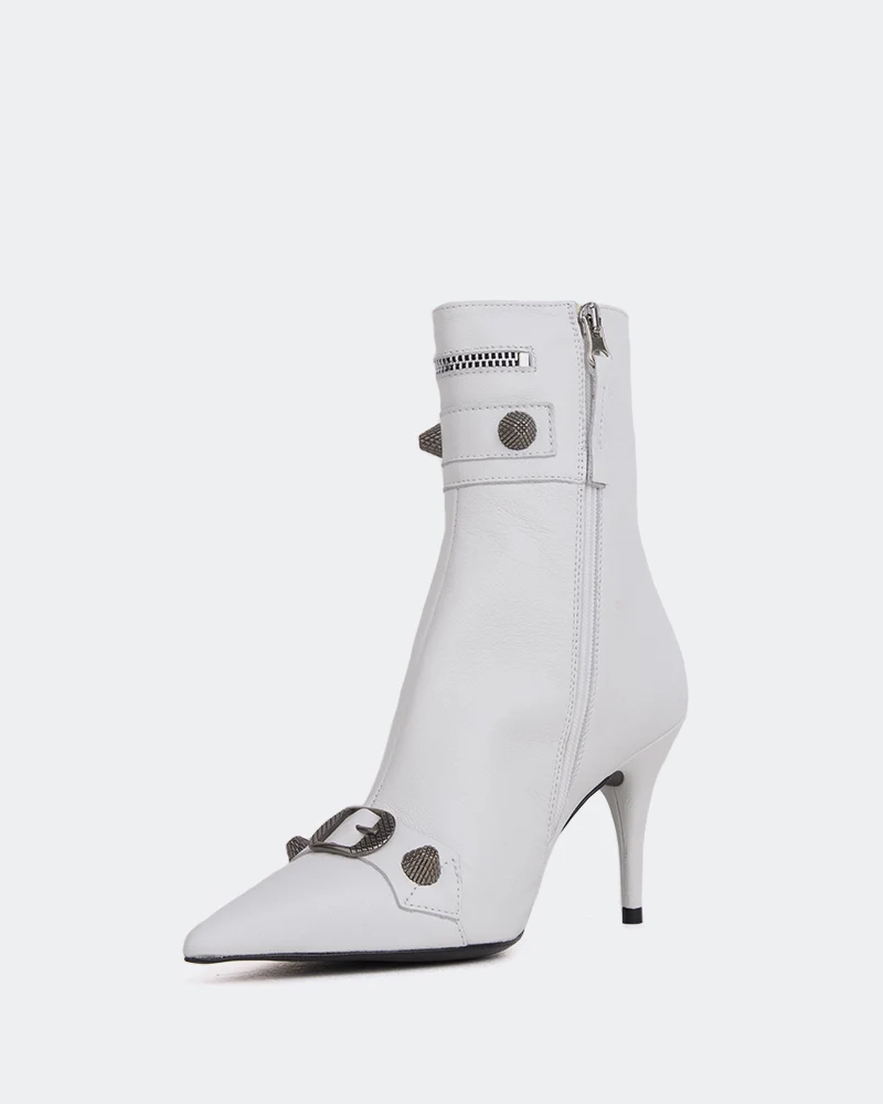 Minaj White Leather