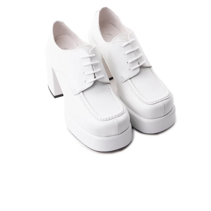 Laurent White Leather