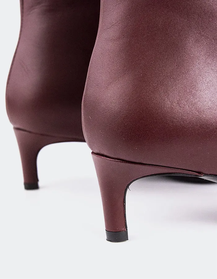 Raissa Burgundy Leather