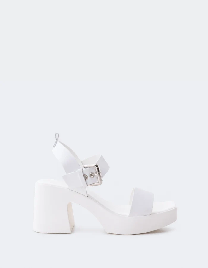 Domizia White Leather