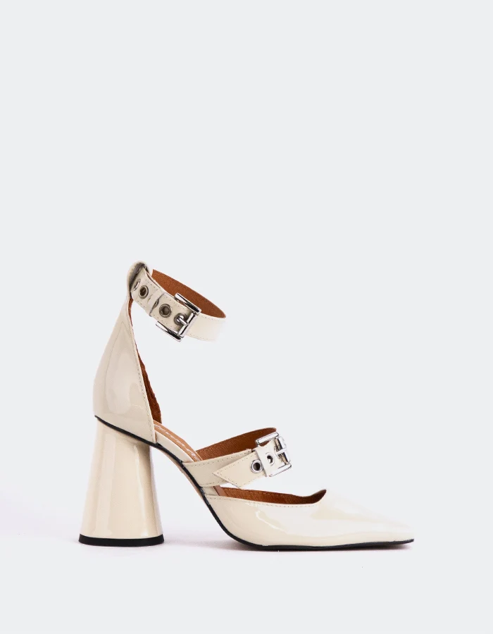 Roses Off White Patent