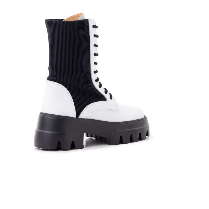Newark White Leather