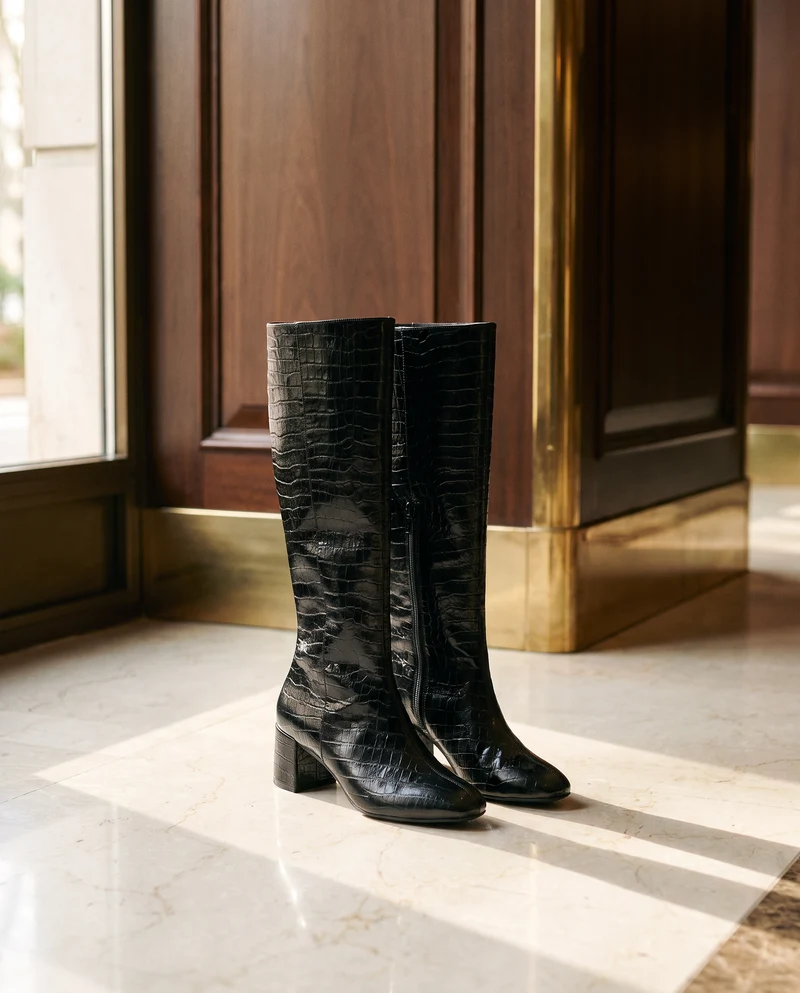 LEZIA NOIR CROCO