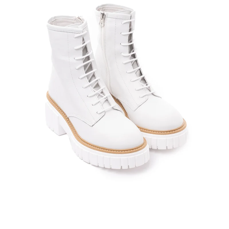 Kington White Leather