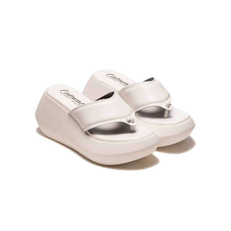 Misty White Leather