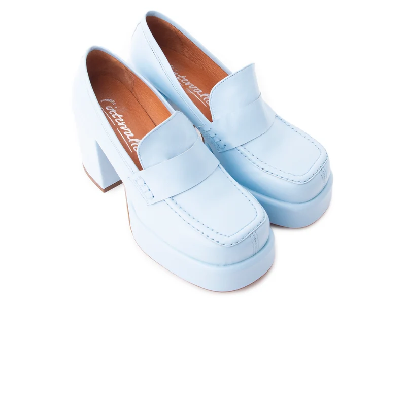 Soria Light Blue Leather