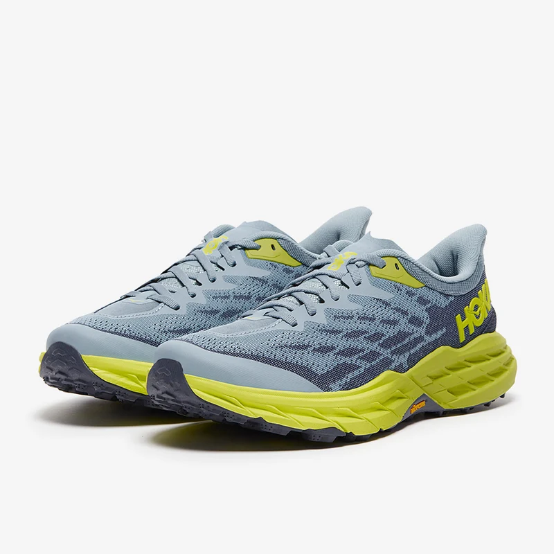 Hoka Speedgoat 5 - Bleu Pierre/Citron Foncé
