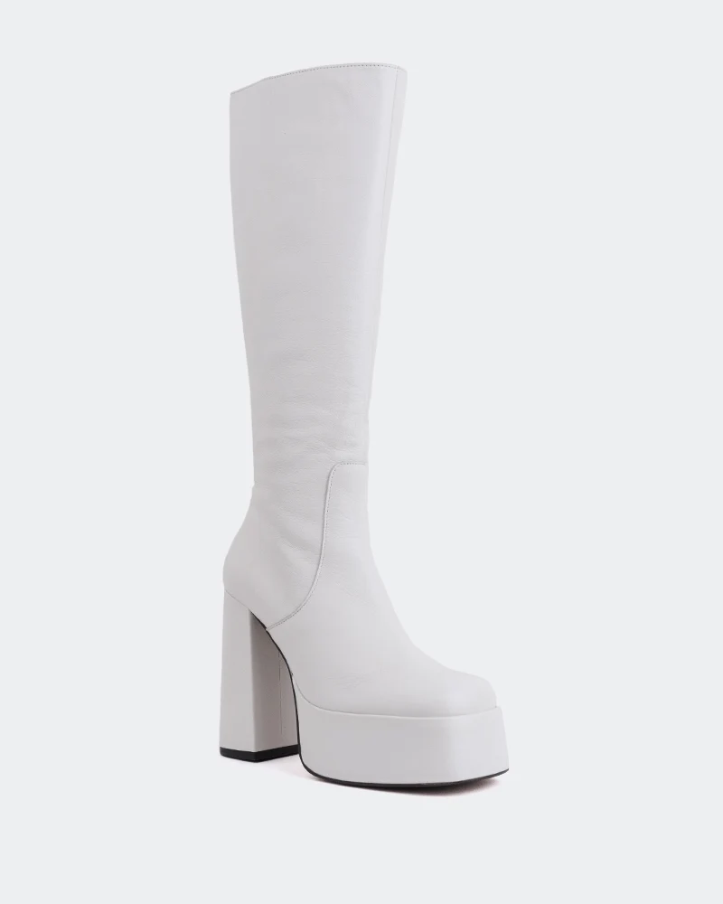 Parloir White Leather