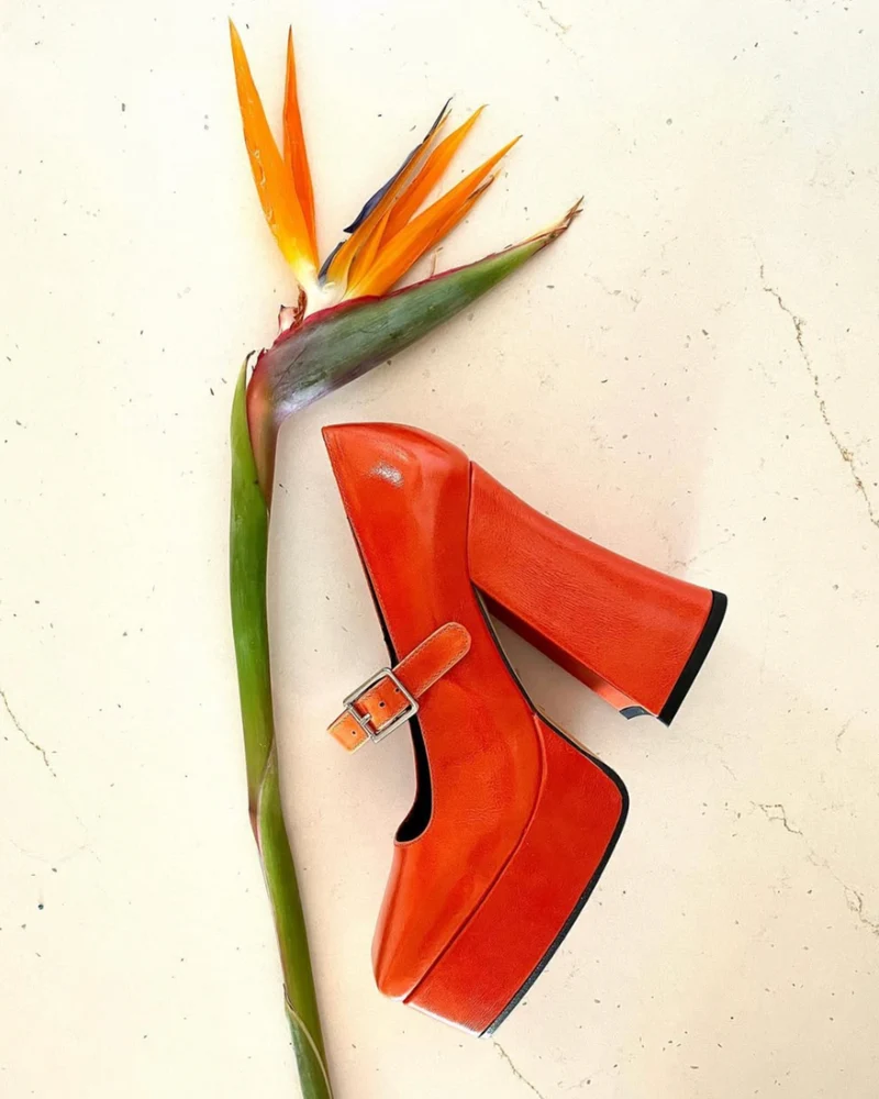 Mestar Orange Leather