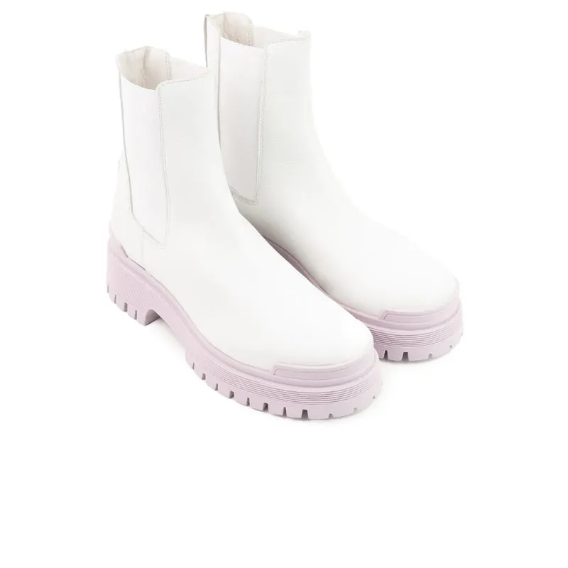 Kirby White Leather/Lilac Sole