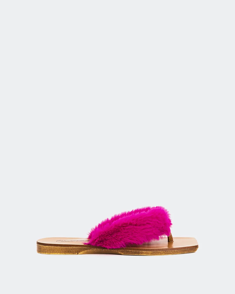 Madras Fuchsia Faux Fur