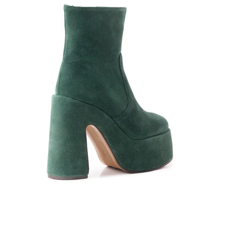 Daze Dark Green Suede
