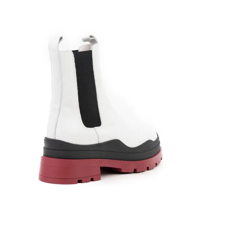 Creusot White Leather / Red Sole