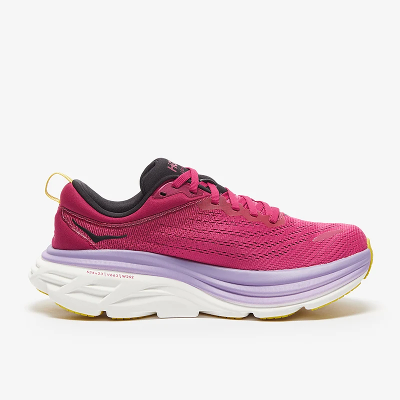 Hoka Femme Bondi 8 - Cherries Jubilee/Rose Millefeuille