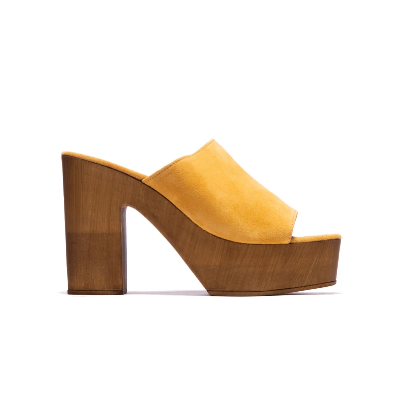 Elissa Mustard Suede