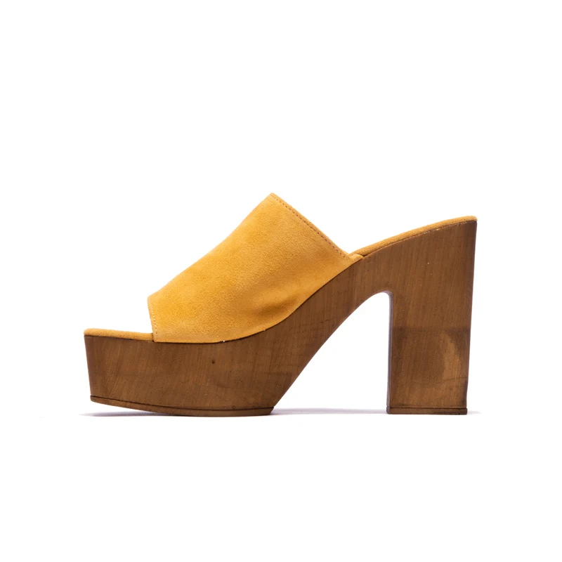 Elissa Mustard Suede