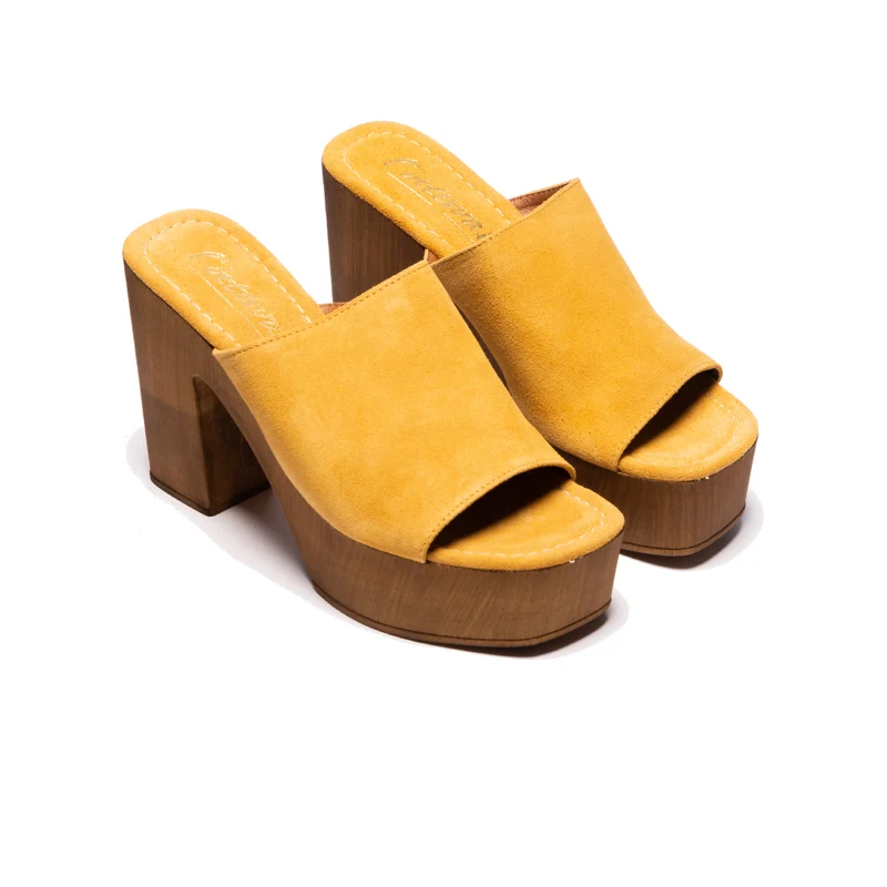 Elissa Mustard Suede