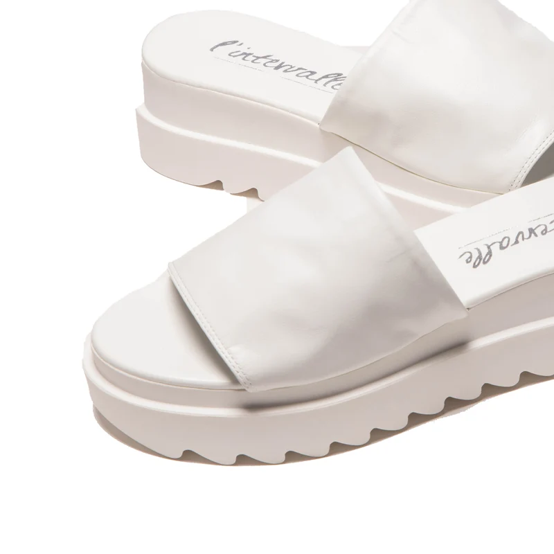 Carmi White Leather