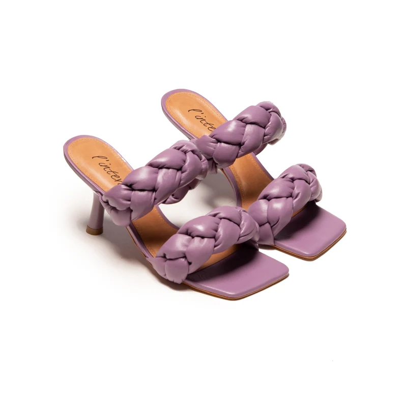 Alecka Light Purple Leather